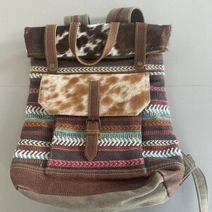 Myra Bag Brown and Tan Backpack